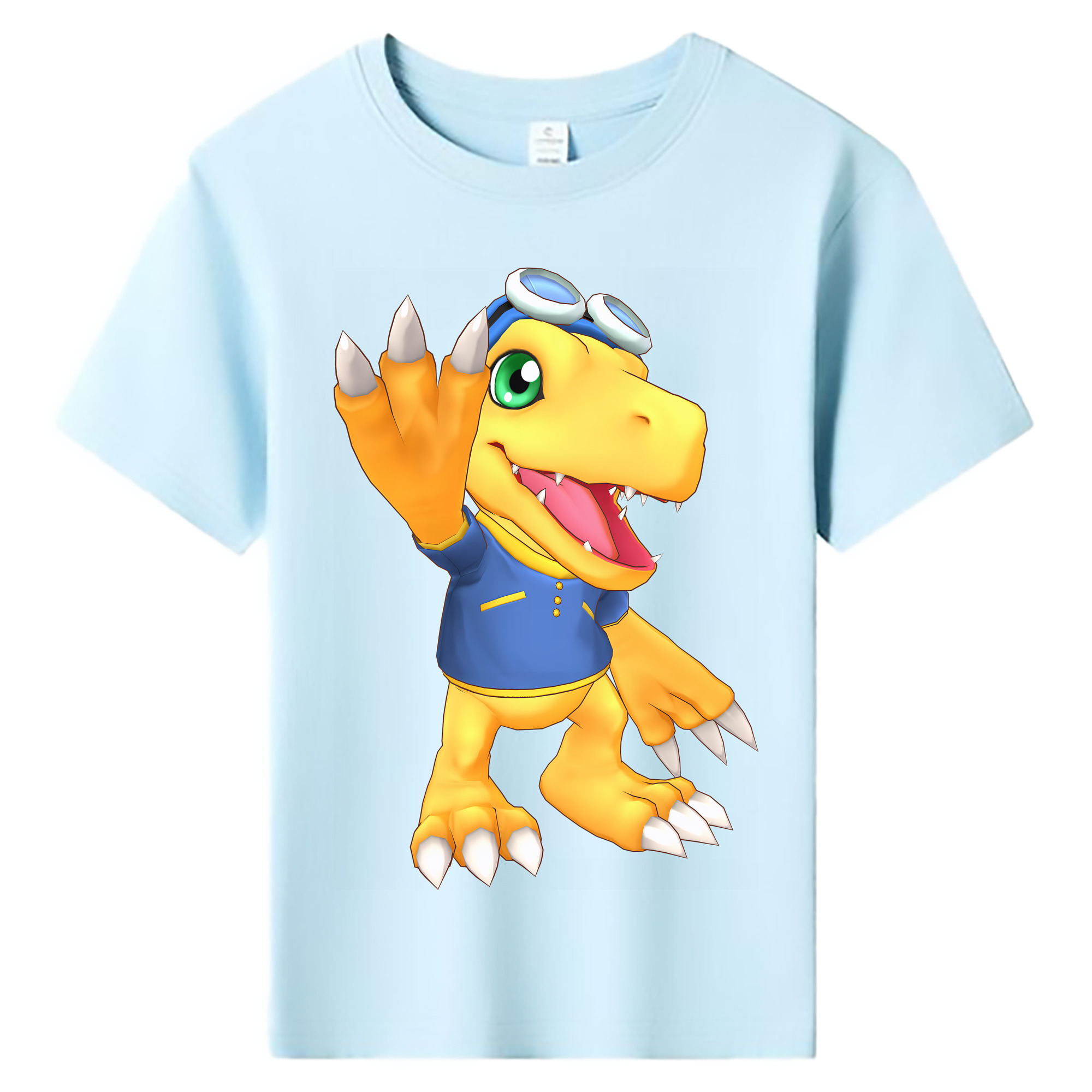 （画像用） Digimon デジタルモンスター/デジモン 綿100％キッズTシャツ（フロントプリント）